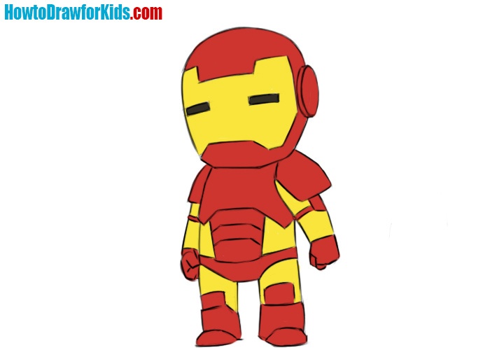 Siêu anh hùng Iron Man với bộ giáp đỏ đặc trưng đã được tái tạo một cách hoàn hảo trong tác phẩm vẽ này. Đến và chiêm ngưỡng ngay thôi!