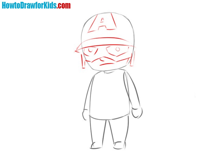 How to draw Captain America easy