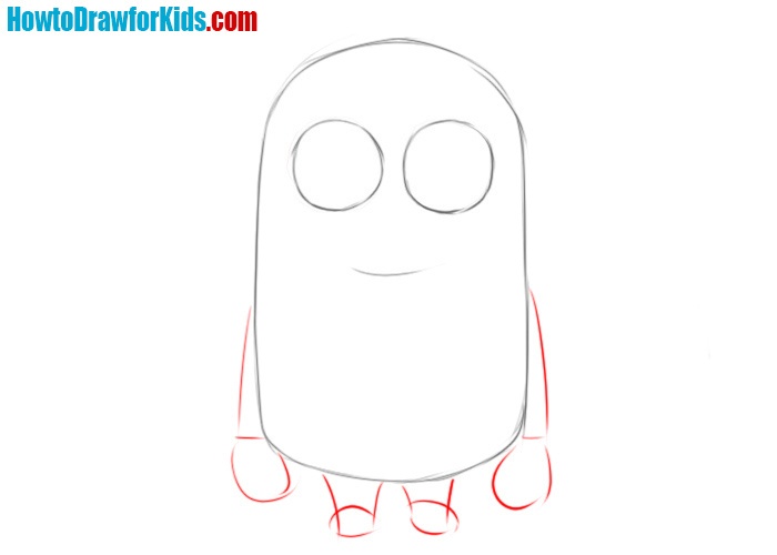 step by step drawing minions