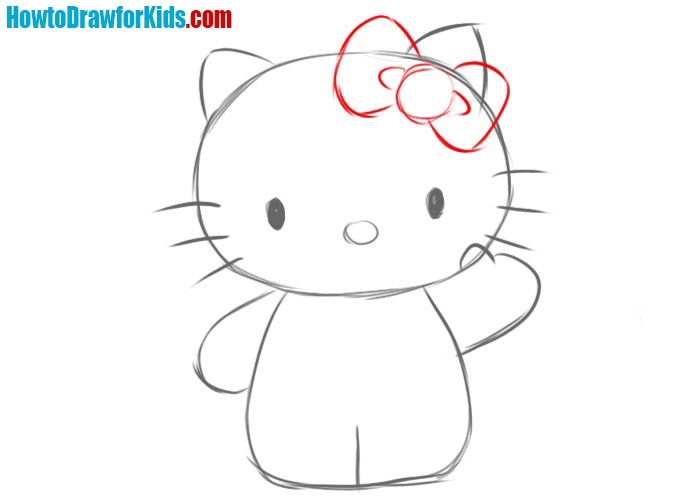 How to draw a Hello Kitty Christmas - Easy cute drawings