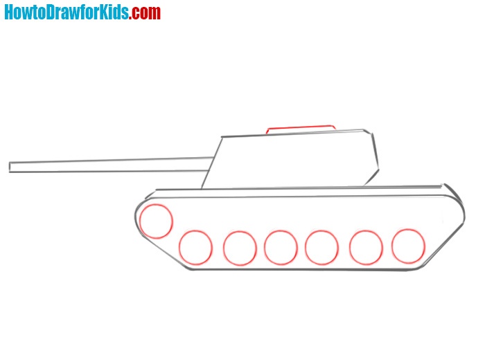 Sketching tank wheels