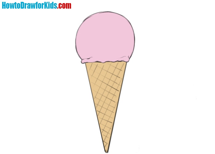 How to draw an ice cream for kids