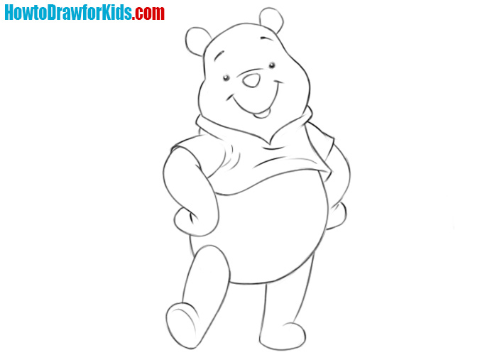 How to Draw Winnie the Pooh - Easy Drawing Tutorial For Kids