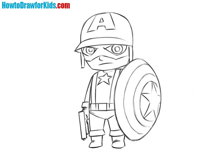 How to Draw Captain America (Captain America) Step by Step |  DrawingTutorials101.com