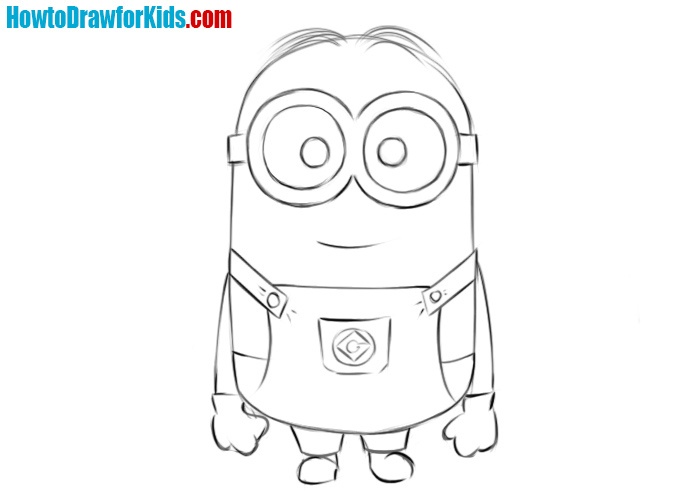 how to draw a minion from despicable me step by step