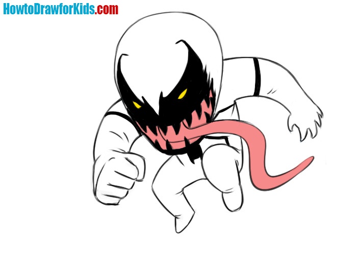 Anti Venom Head Drawings