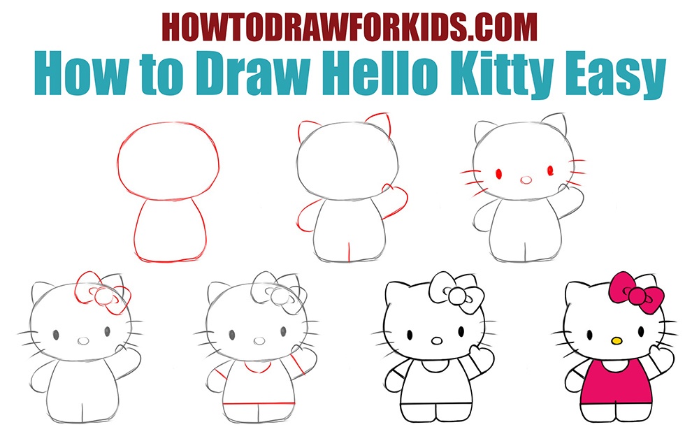 Easy Hello Kitty Drawing Tutorial for Kids