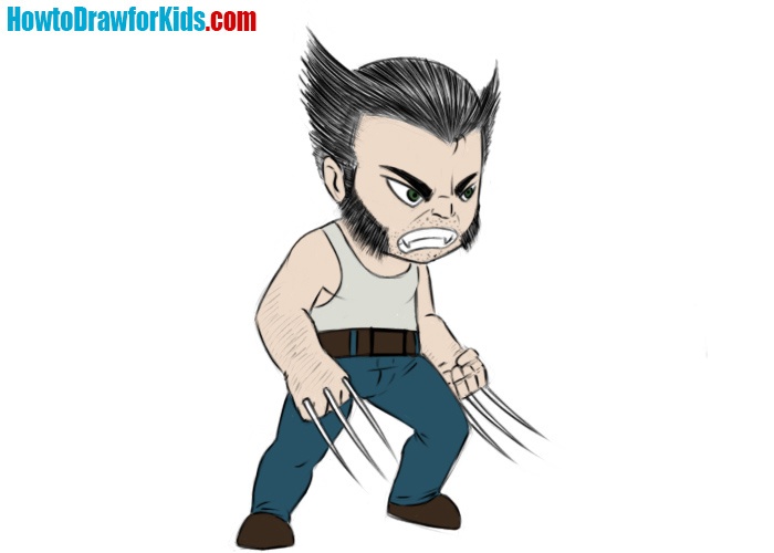 Drawing of Logan from X-Men