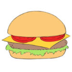 How to Draw a Burger for Kids