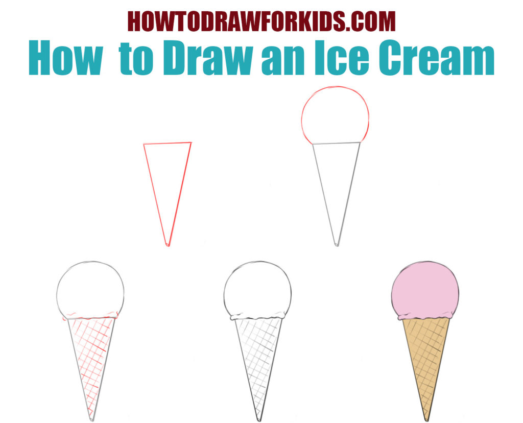 How to draw an ice cream for kids