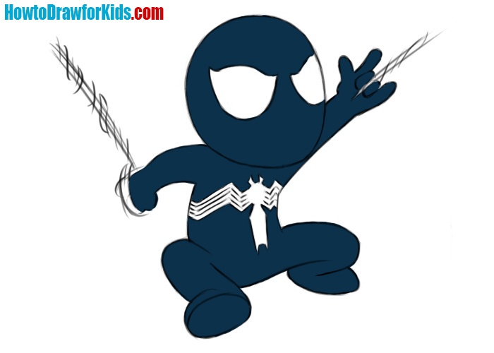 Spider Man black suit drawing