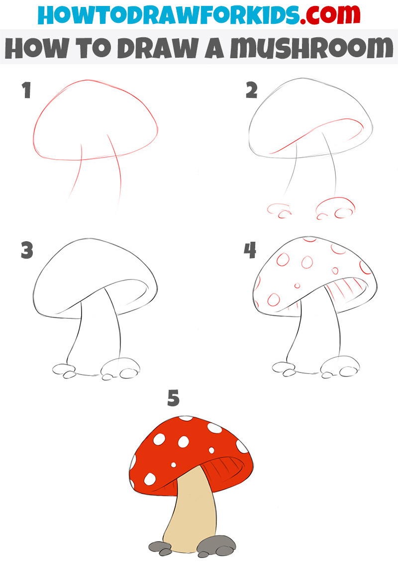 drawing of mushroom