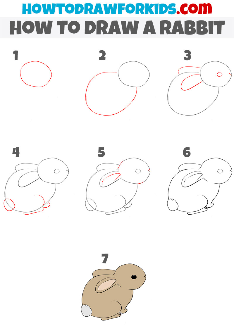 How To Draw A Rabbit From How2drawanimals Howtodraw Drawings 