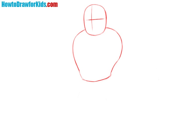 Draw Hulk's basic shapes