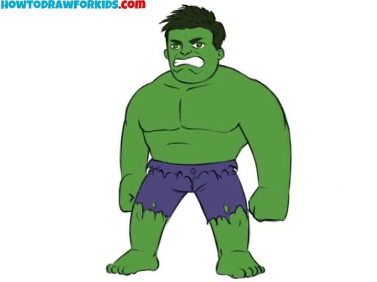 How to Draw Hulk - Easy Drawing Tutorial For Kids