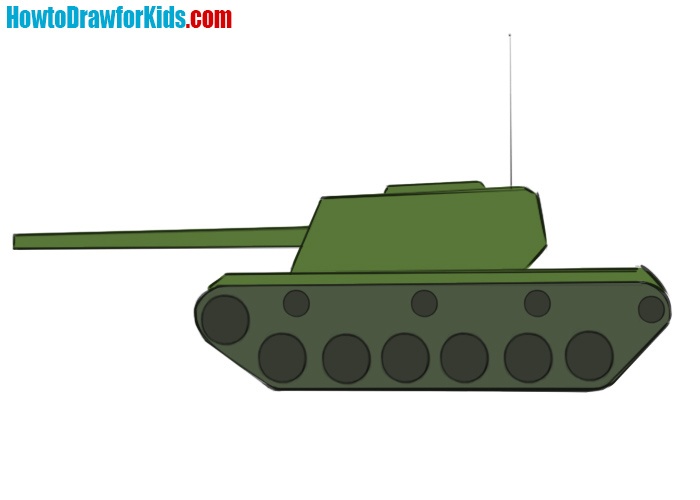How to draw a tank easy for kids