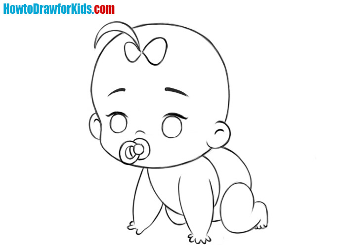how to draw a baby for kids