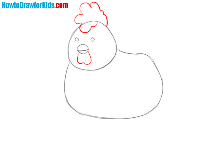 how to draw a chicken for preschoolers
