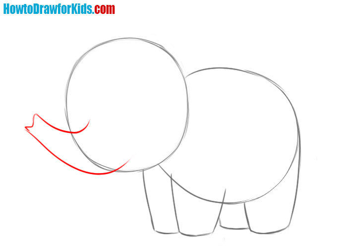 how to draw an elephant for kids