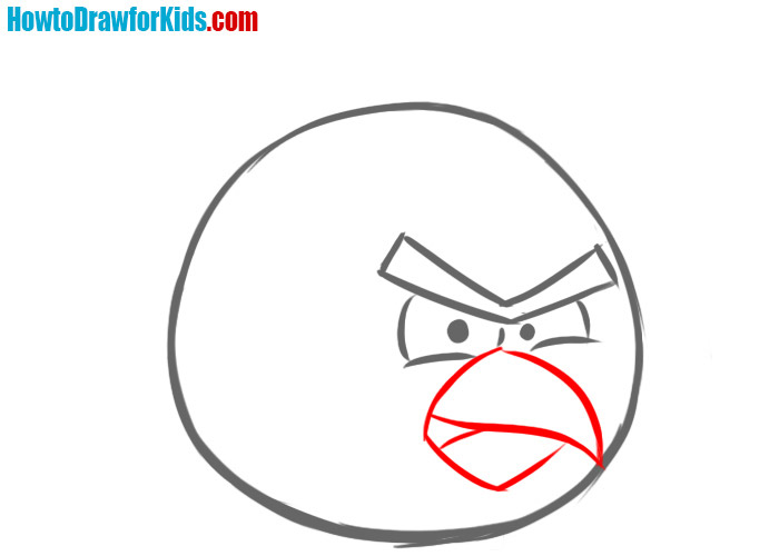 How to draw an angry bird