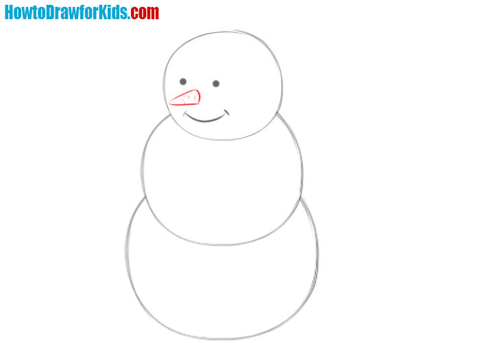 Snowman drawing guide