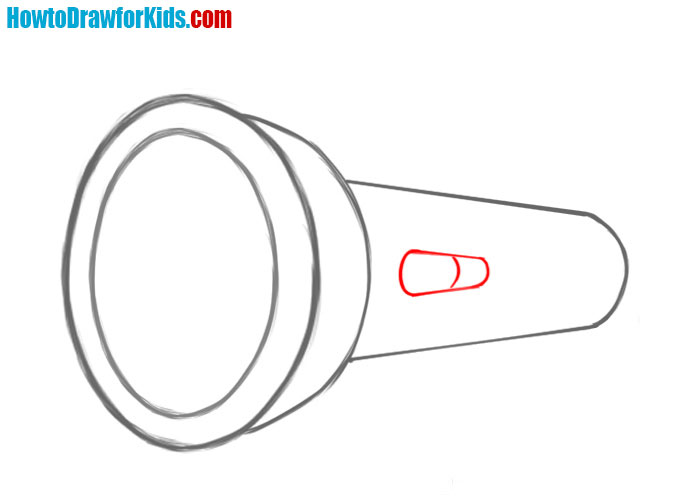 Drawing a flashlight power button