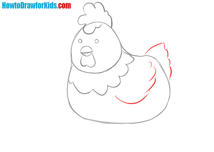 how to draw a baby chicken