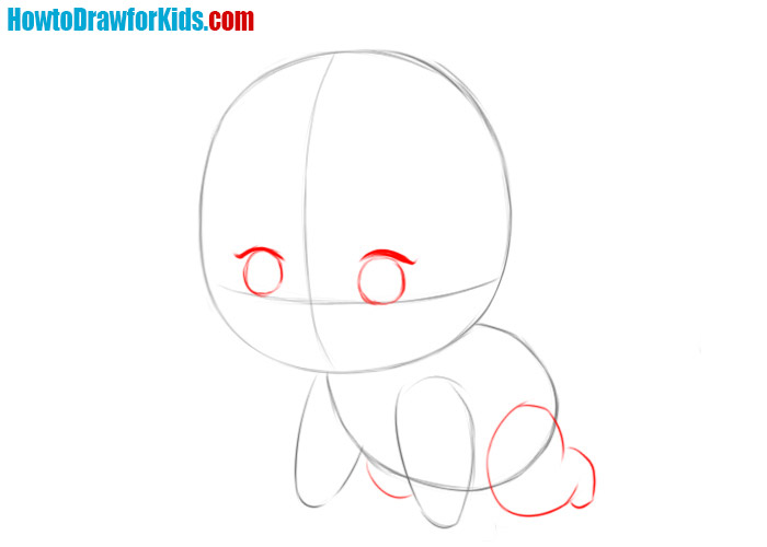 how to draw a baby face
