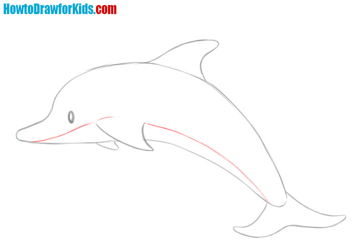 how to draw a cute dolphin