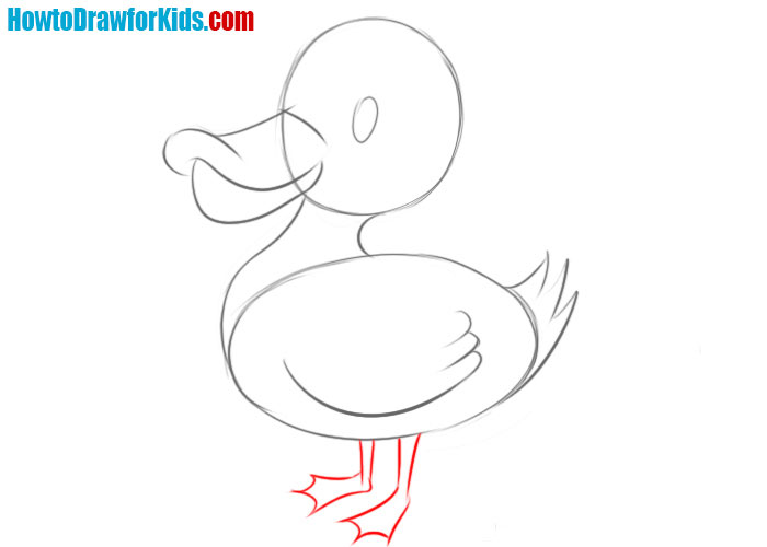 how to draw a duck for kids step by step