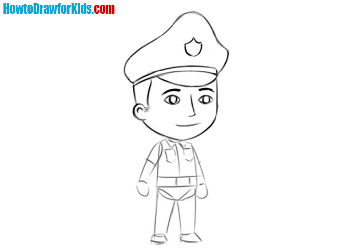 Police Officer drawing tutorial