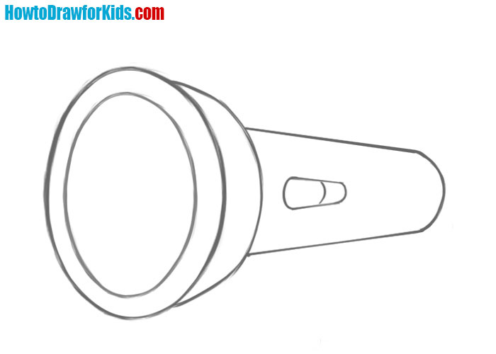 how to draw a Flashlight easy