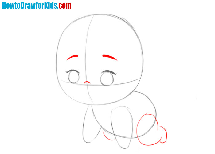 how to draw a baby easy