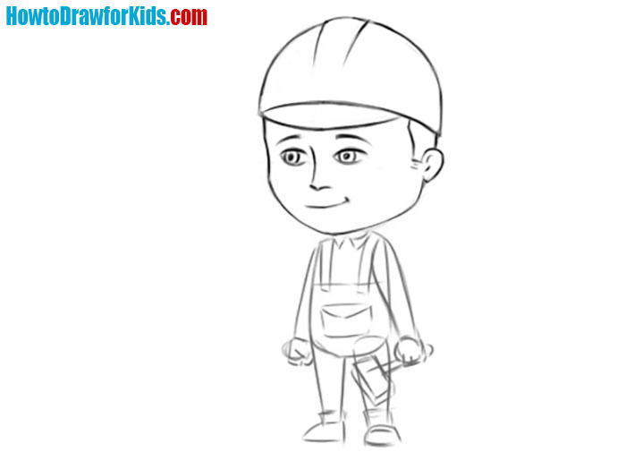 how to draw a worker
