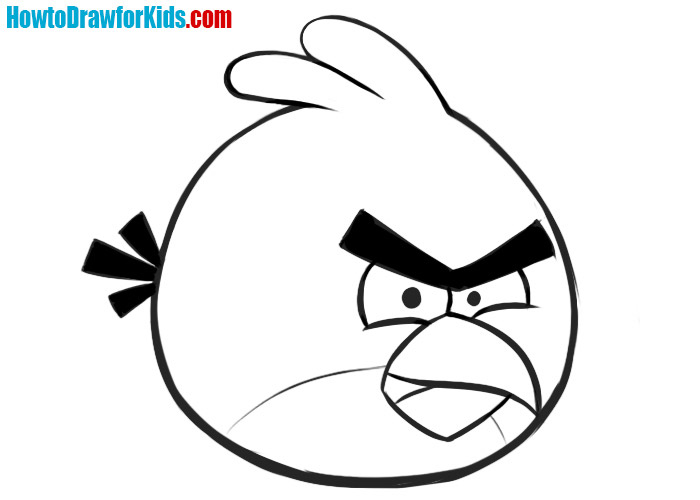 angry birds how to draw red