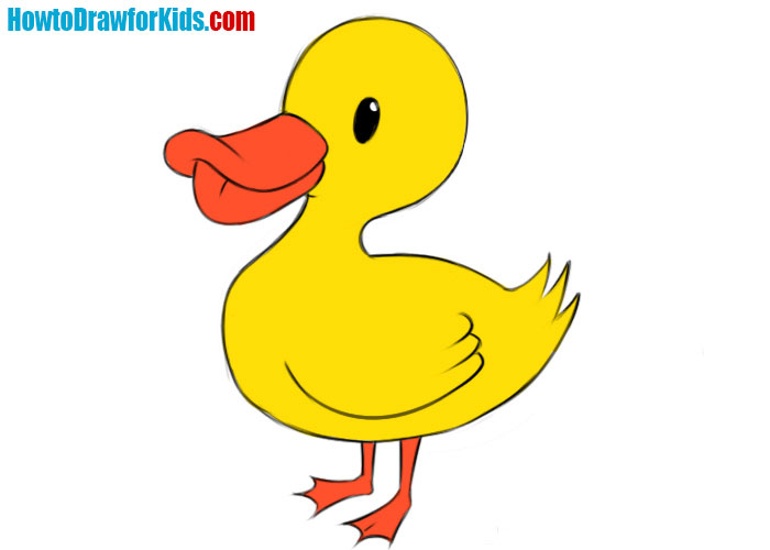 how to draw a duck for kids