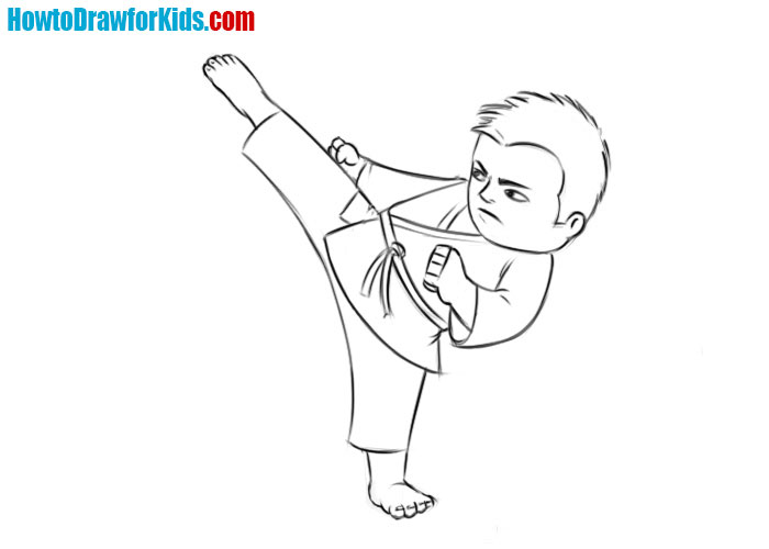 Learn how to draw a Fighter easy step by step