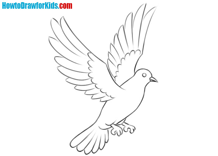 How to Draw Dove for Kids Easy Drawing Tutorial