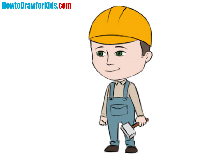 how to draw a builder