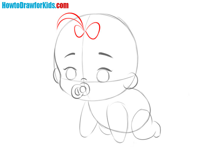 Easy Baby drawing sketch, New born baby drawing step by step