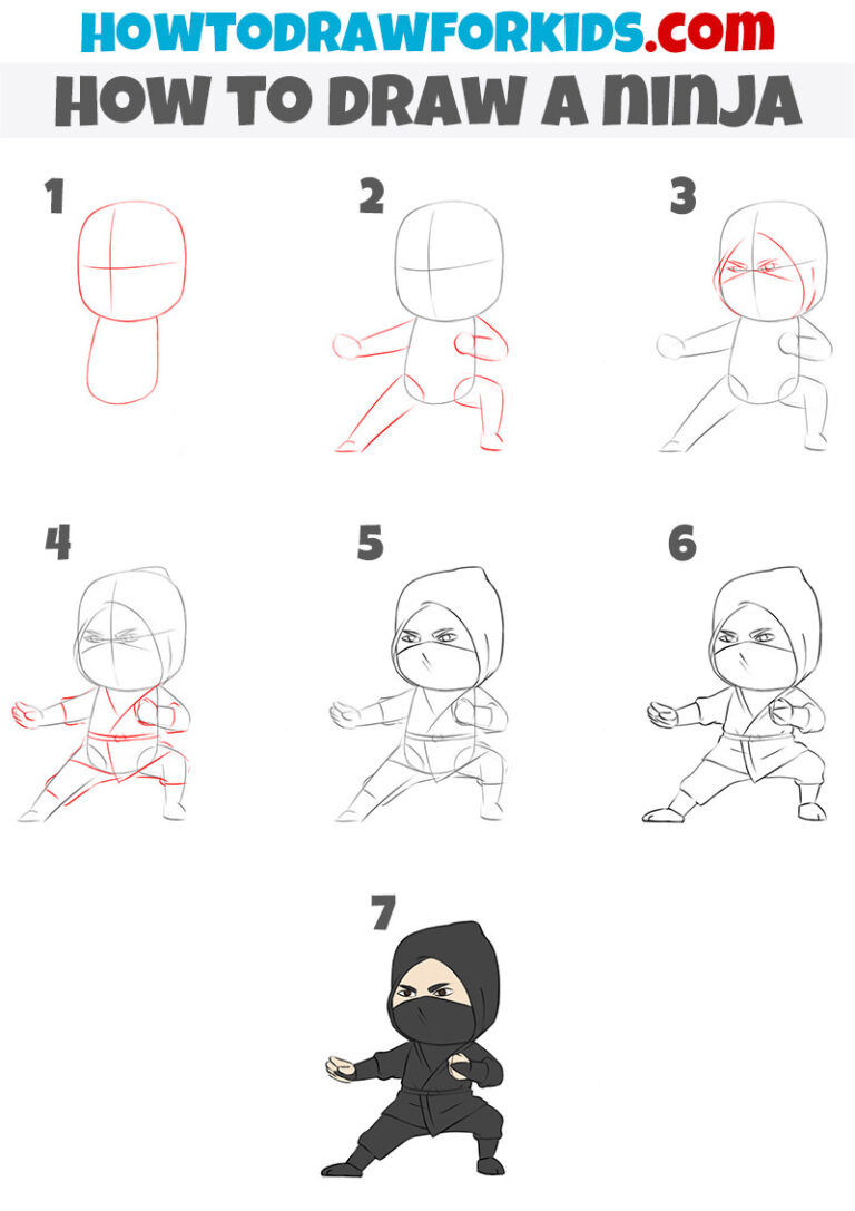 How to Draw a Ninja For Kids Easy Drawing Tutorial