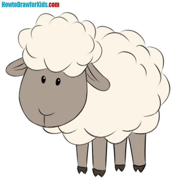 How to Draw a Sheep for Kids Easy Drawing Tutorial