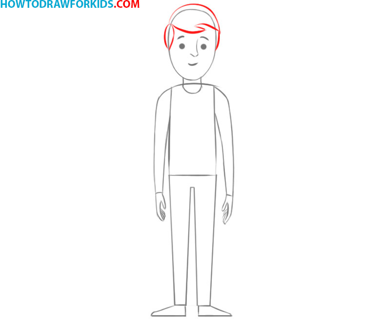 how to draw a man body for kids