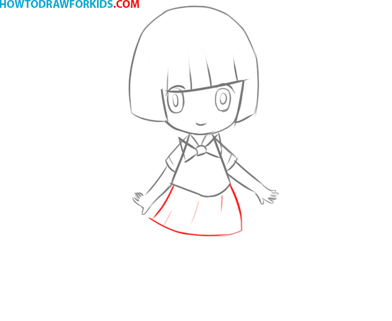 How to draw Nene Saikyo full body - Sketchok easy drawing guides