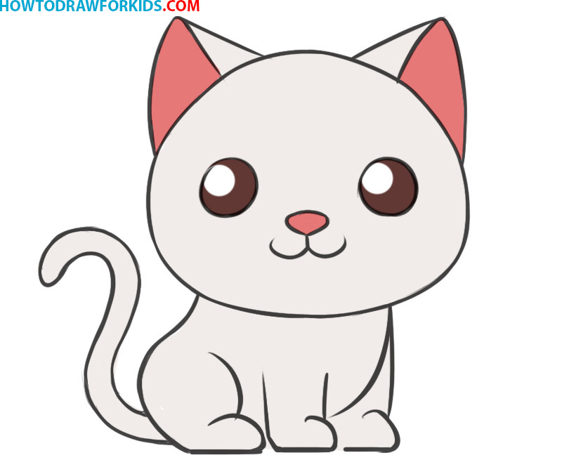 anime cat drawing easy