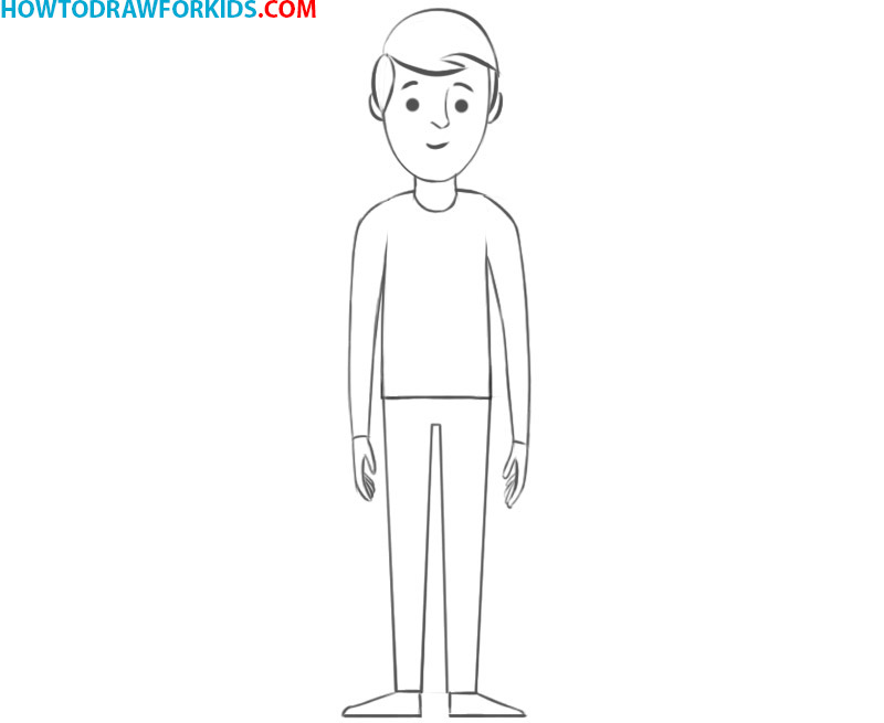 Sketch a casual young person walking down Vector Image