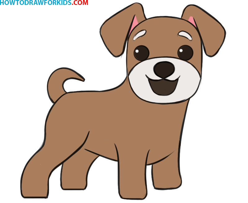 How To Draw A Dog Very Easy Drawing Tutorial For Kids   13 How To Draw A Dog Easy 