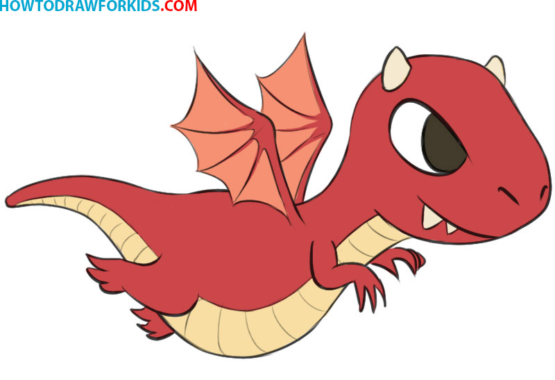 cute dragon drawing cartoon, dragon sticker Stock Vector | Adobe Stock