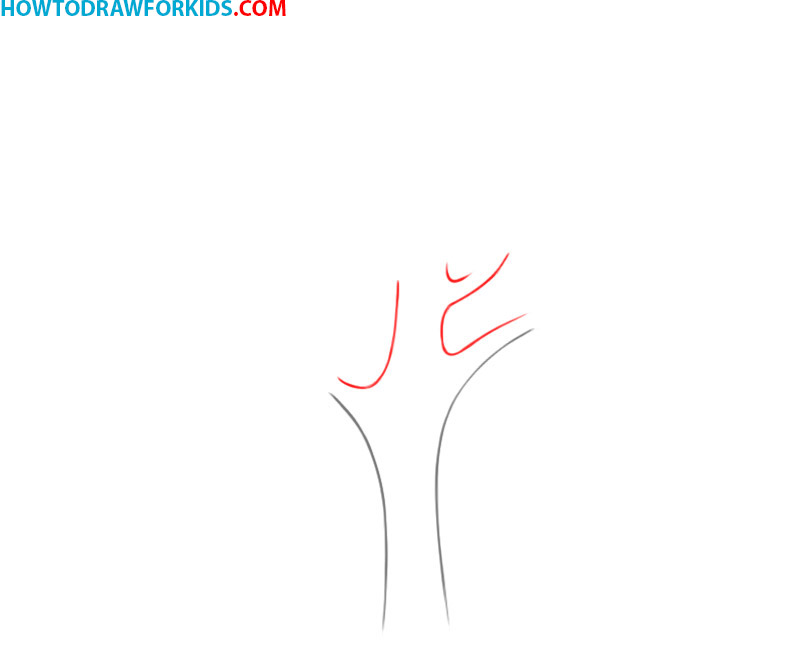 how to draw a tree easy with leaves
