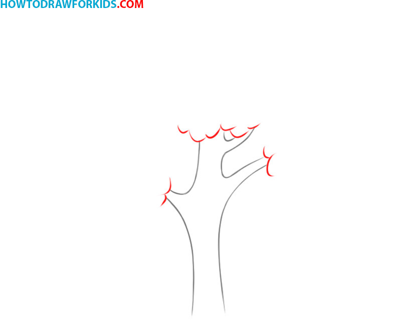 how to draw a tree easy step by step